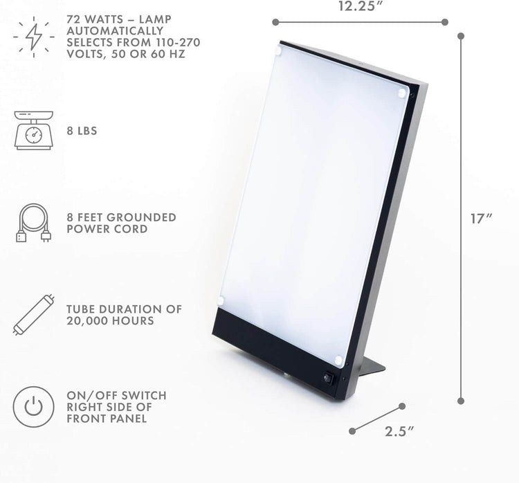 10000 Lux Light Therapy Lamp by Northern Light Tech