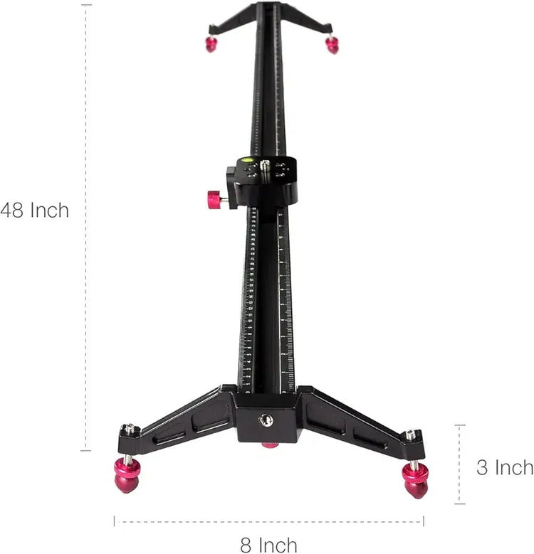 LimoStudio 48 inch Rail Video Stabilization System for DSLR Camera Dolly Track Motion Slider, Tripod Mountable and Carry Bag, Photo Video Studio AGG2574