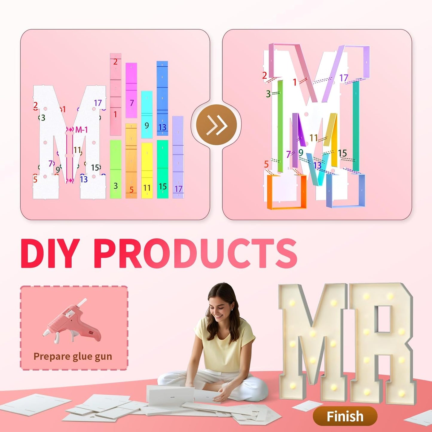 Marry Me Light Up Letters