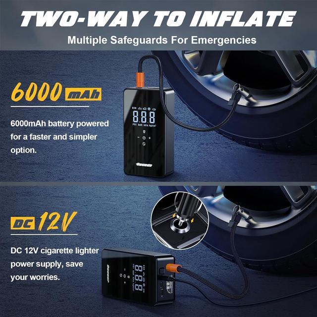 Dual Motor Tire Inflator Portable 150PSI