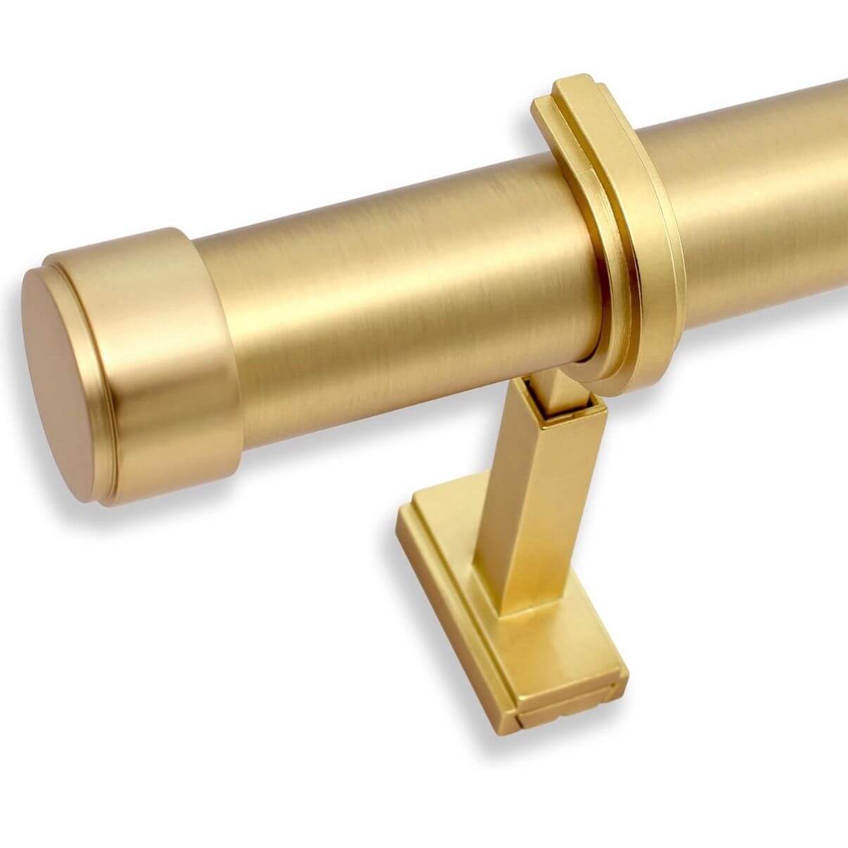 Premium 11 ft Brushed Gold Curtain Rod with Durable Brackets