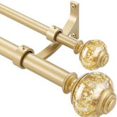Double Curtain Rods 36-72" Warm Gold