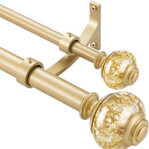Double Curtain Rods 36-72" Warm Gold