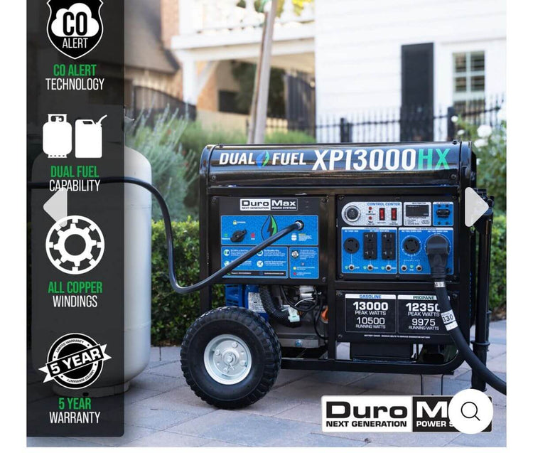 13,000W Dual Fuel Portable Generator