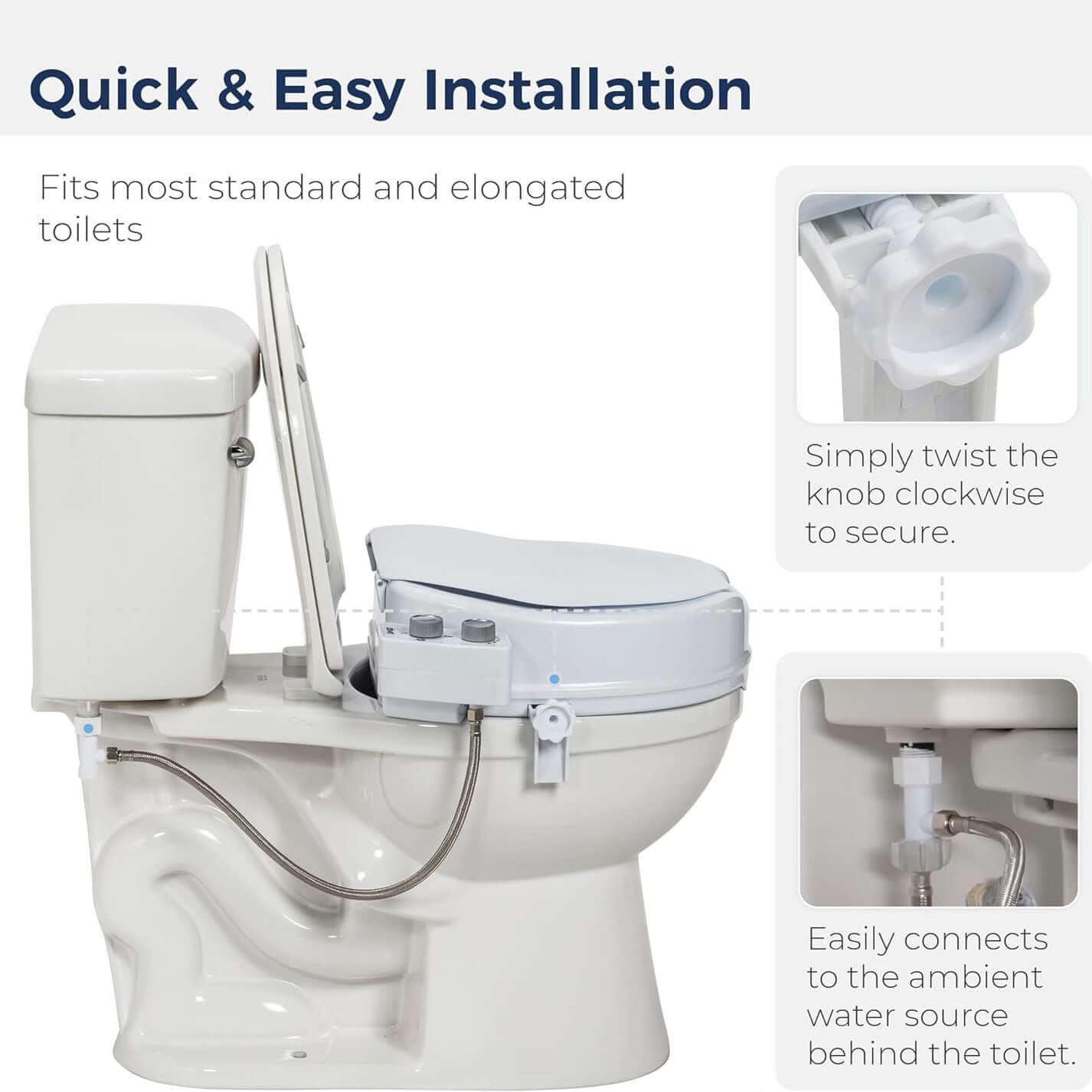 Elevated Toilet Seat Bidet
