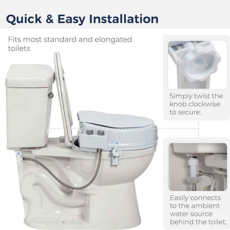 Elevated Toilet Seat Bidet