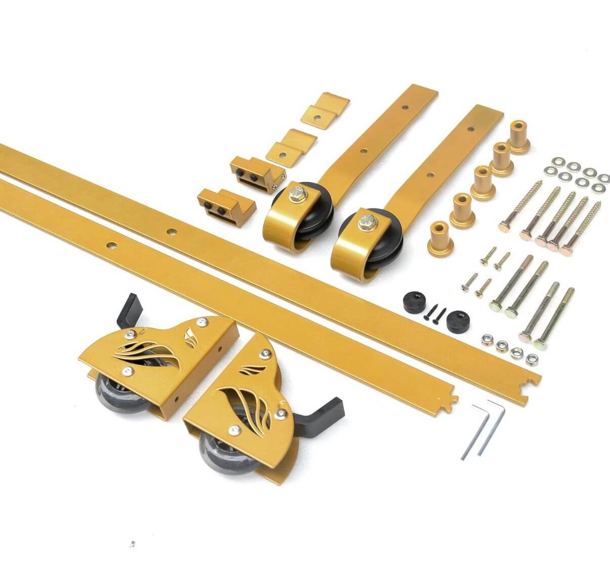 5FT Wooden Ladder Roller Kit Gold