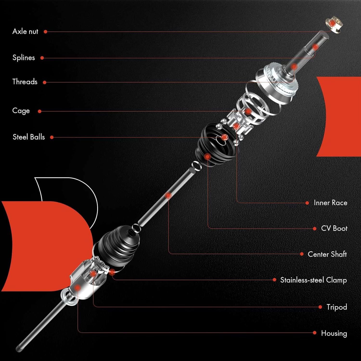 CVA 65330 C CV Axle Shaft Toyota