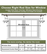 Double Curtain Rods 36-72" Warm Gold