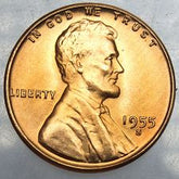 1955 S Wheat Penny Rim Error