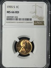 1955 S Wheat Penny Rim Error