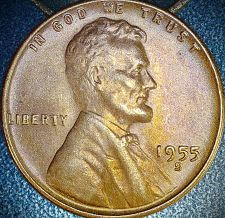 1955 S Wheat Penny Rim Error