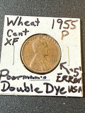 1955 S Wheat Penny Rim Error