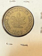 1949 D German 5 Pfennig Coin