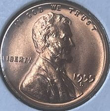 1955 S Wheat Penny Rim Error