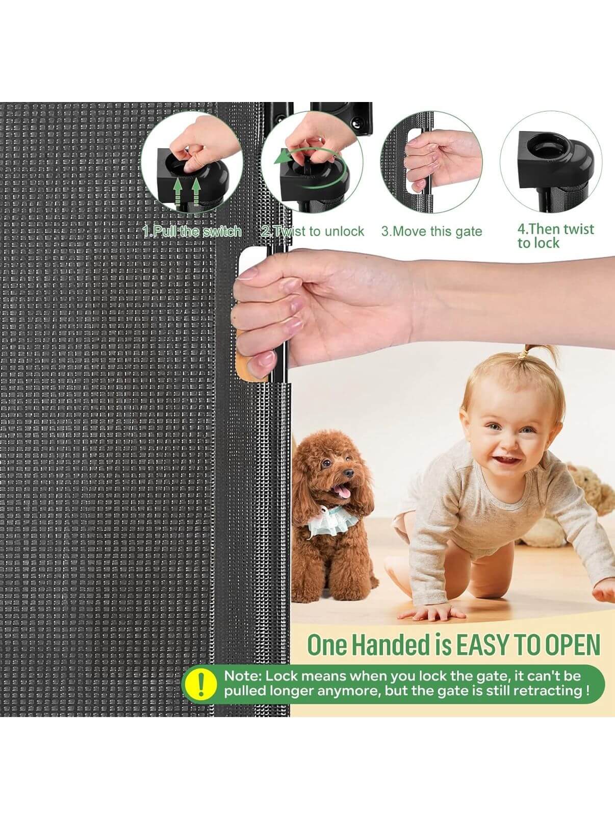 Retractable Baby Gate
