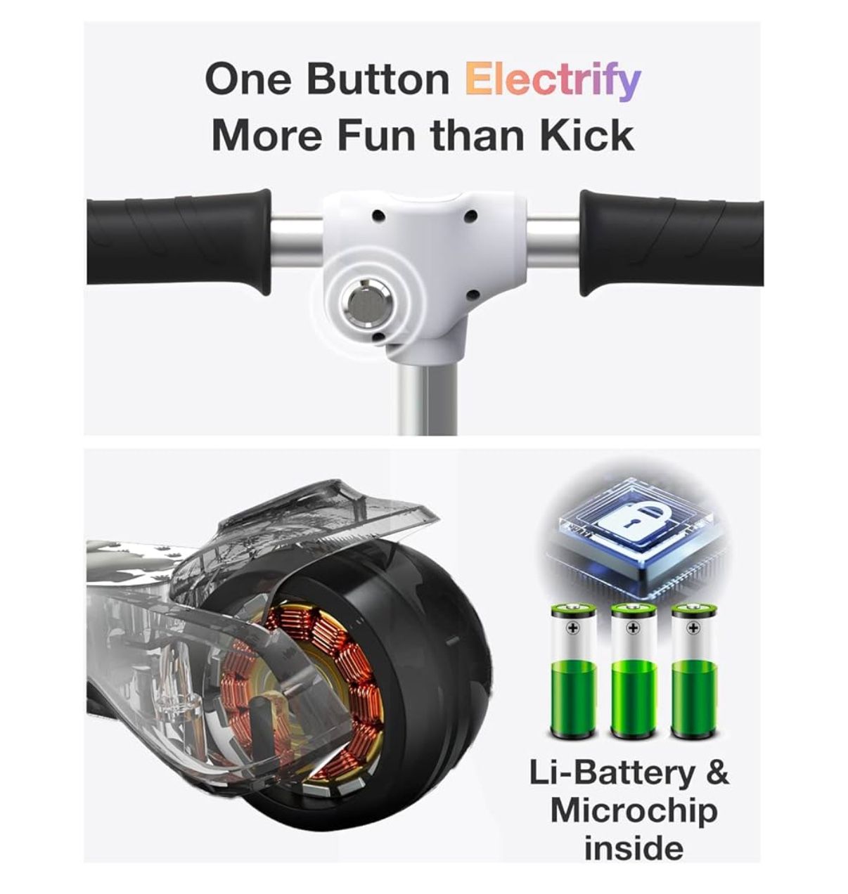 Electric Scooter for Kids Ages 2-9