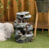 Alpine 3-Tier Rock Waterfall Fountain