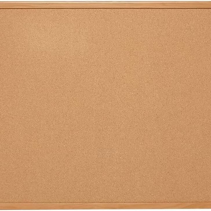 Staples Cork Bulletin Board 24x35 Oak Frame