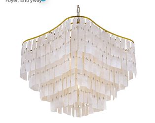 Gold Capiz Shell Chandelier