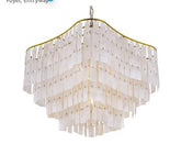 Gold Capiz Shell Chandelier