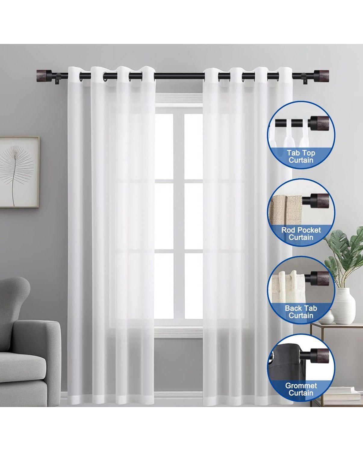 Adjustable Window Curtain Rod