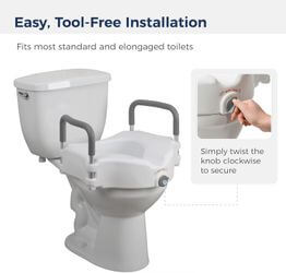  Raised Toilet Seat for Handicapped