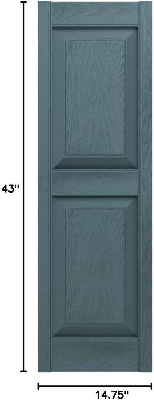 Raised Panel Vinyl Shutters