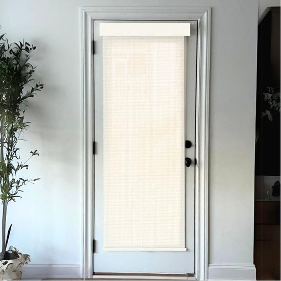 Cordless French Door Roller Shades