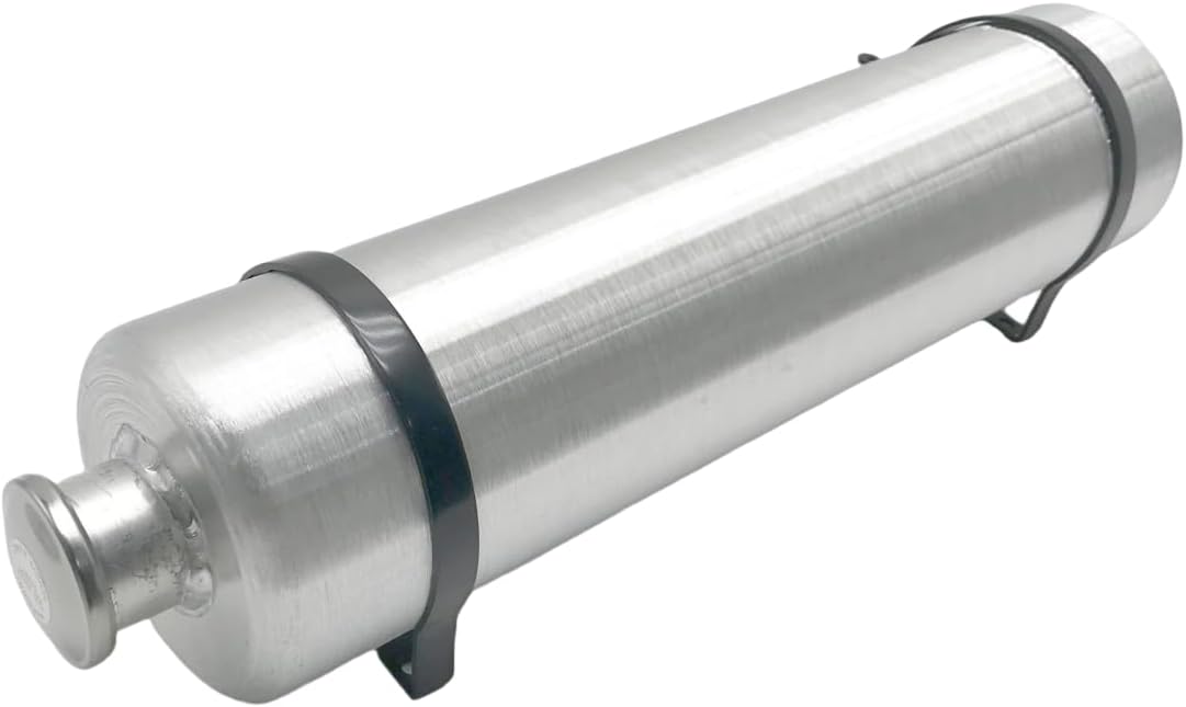 Universal Vertical Spun Aluminum Fuel Tank 2.6 Gallon with Bracket for Vehicles