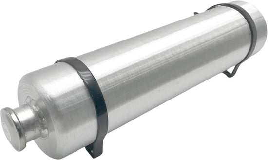 Universal Vertical Spun Aluminum Fuel Tank 2.6 Gallon with Bracket for Vehicles