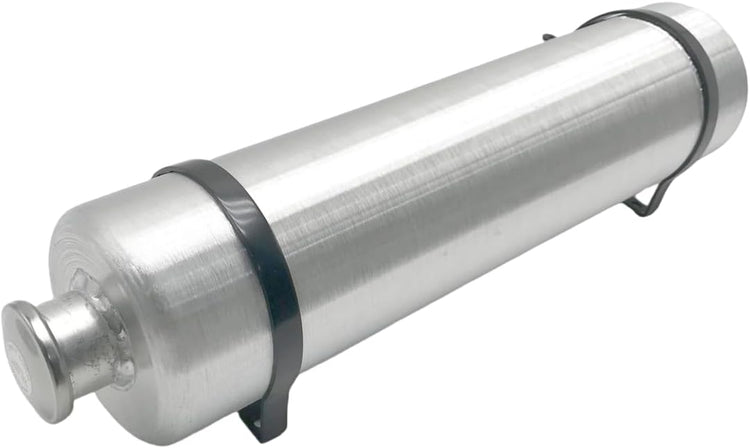 Universal Vertical Spun Aluminum Fuel Tank 2.6 Gallon with Bracket for Vehicles