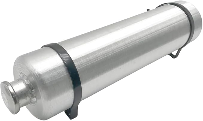 Universal Vertical Spun Aluminum Fuel Tank 2.6 Gallon with Bracket for Vehicles