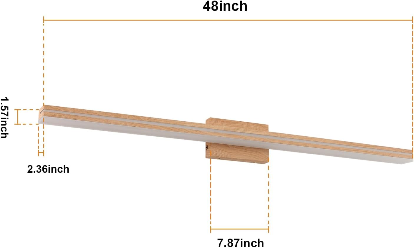 SineRise LED Modern 48-Inch Bathroom Vanity Light