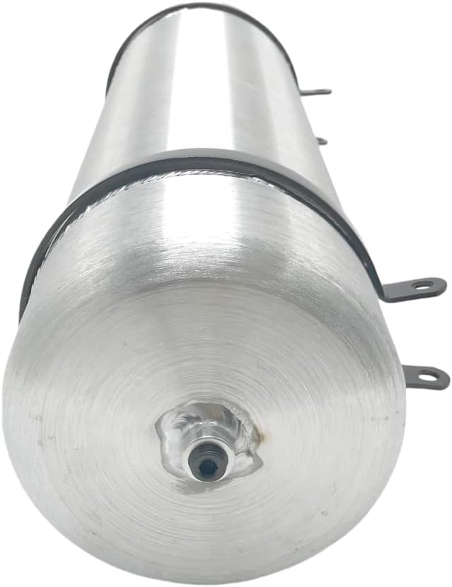 Universal Vertical Spun Aluminum Fuel Tank 2.6 Gallon with Bracket for Vehicles