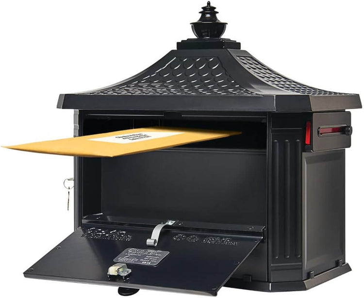 Secure Locking Mailbox Black Large