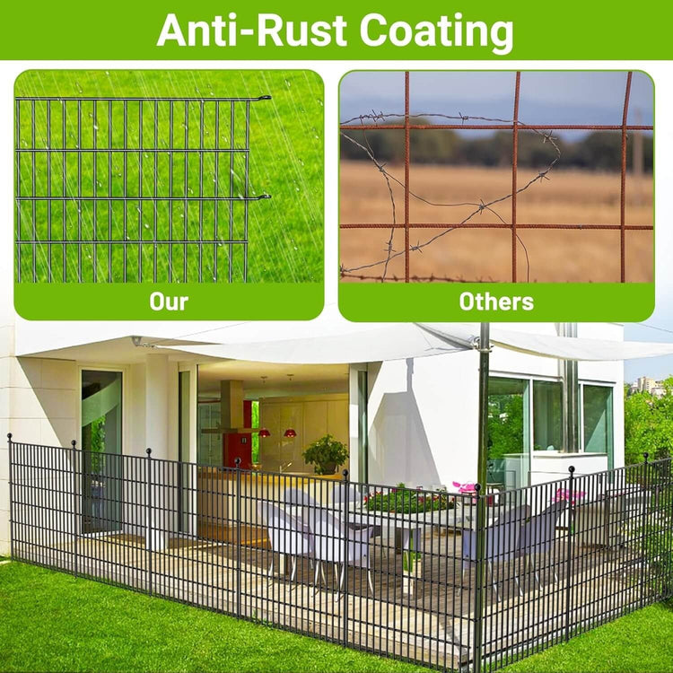 10 Panels No Dig Decorative Outdoor Fence