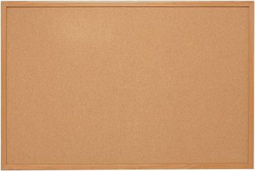 Staples Cork Bulletin Board 24x35 Oak Frame