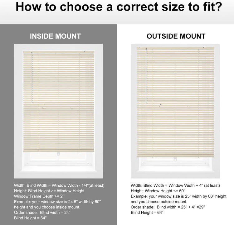 Cordless Aluminum Mini Blind 1" Slat