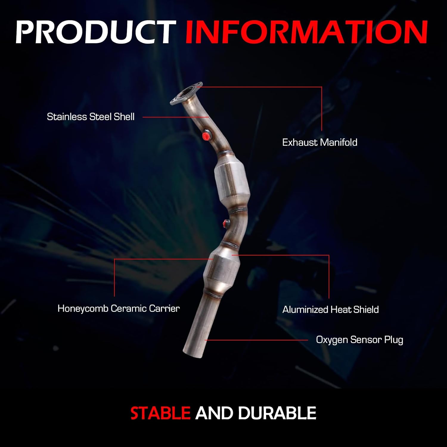 EPA Compliant Exhaust Manifold Catalytic Converter for 2010-2011 Chevy Camaro 3.6L V6