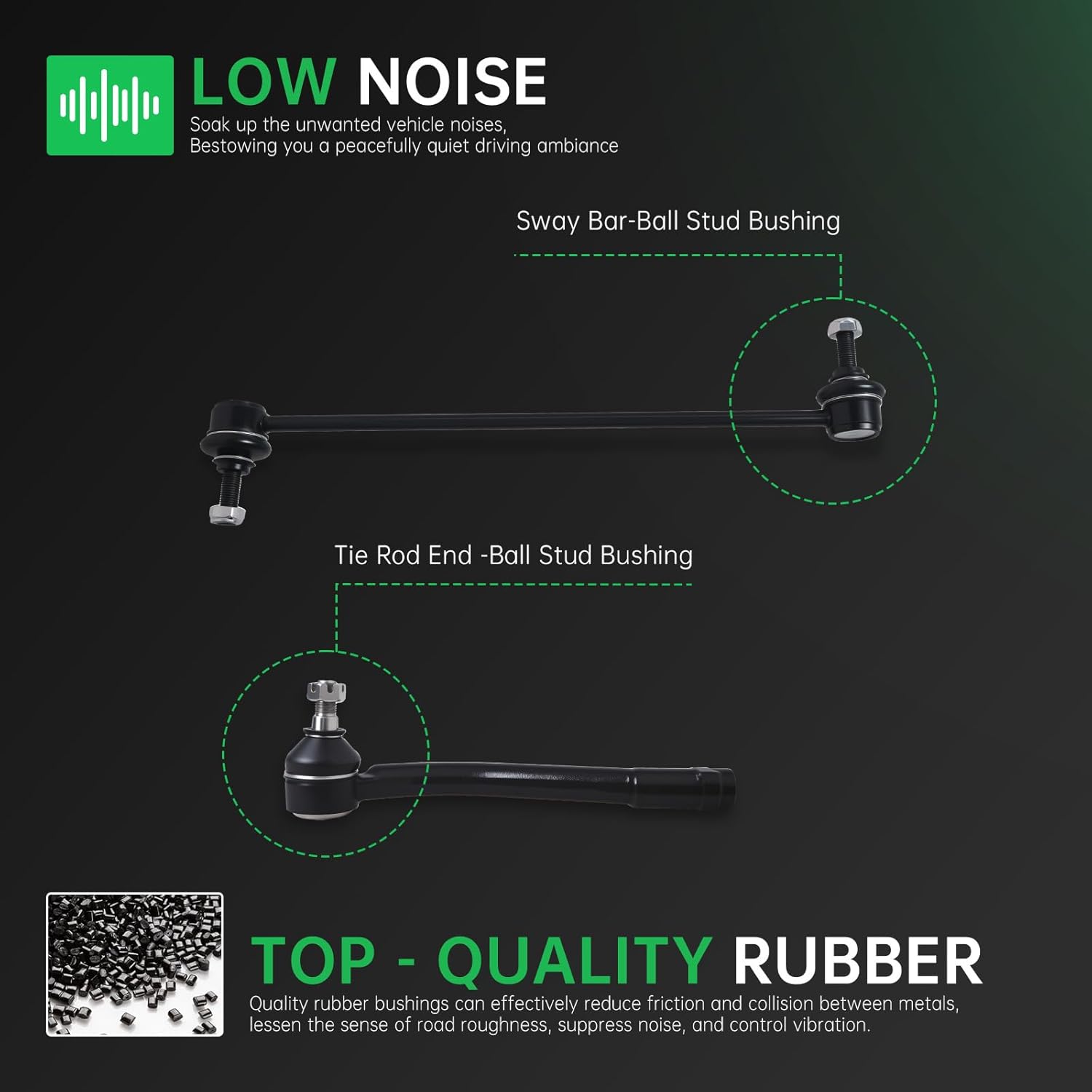 AUQDD 10-Piece Front End Kit: Hyundai Santa Fe 2007-2012, Kia Sorento 2011-2013