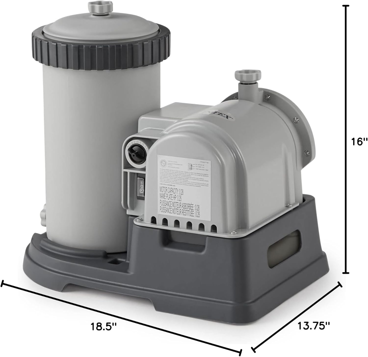Intex Krystal Clear Cartridge Filter Pump 2500 GPH for Above Ground Pools