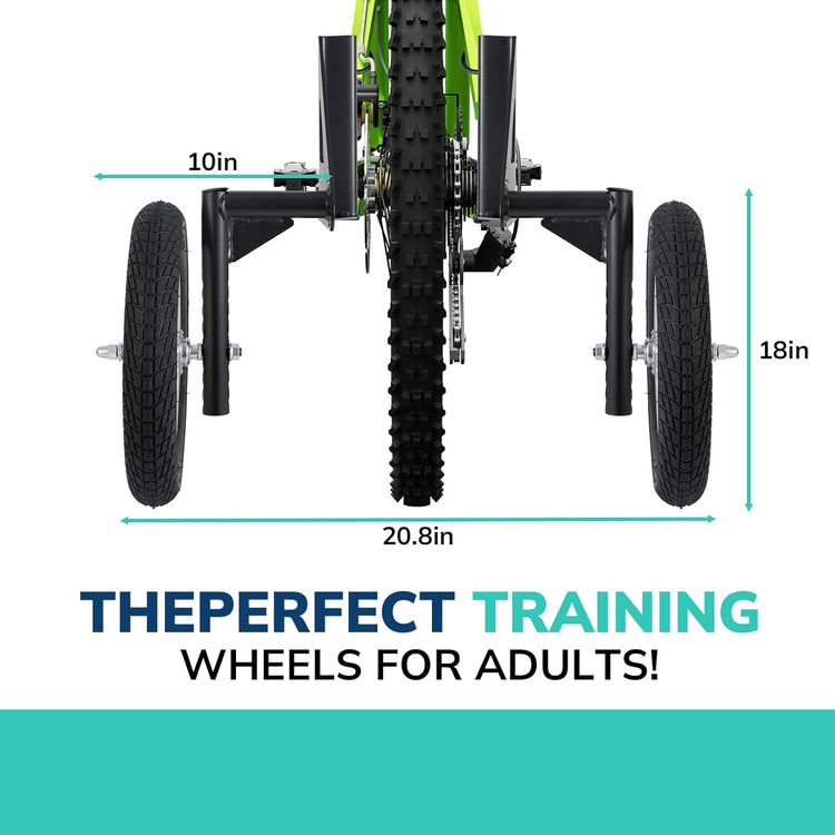 Moshay Heavy Duty Adult Bicycle Training Wheels for 24-29 Inch Bikes