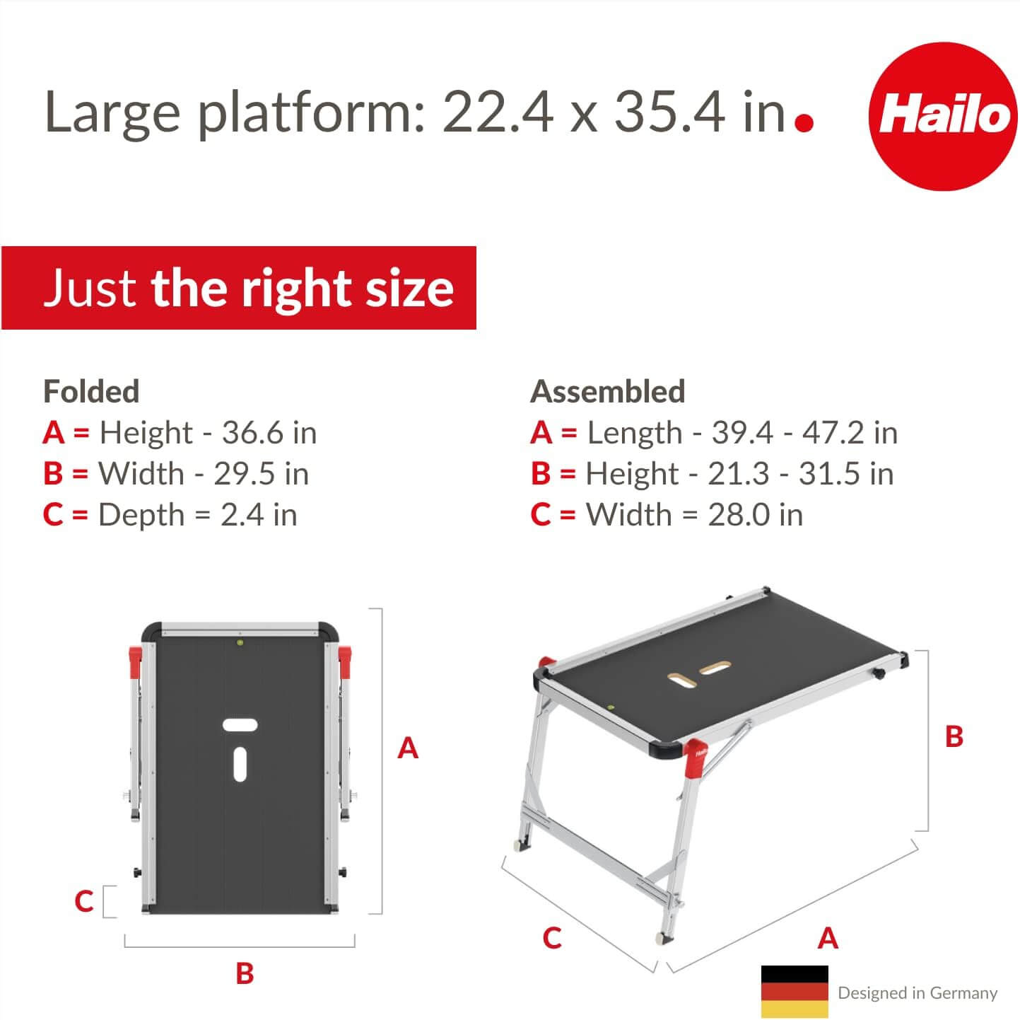 Hailo TP1 Adjustable Staircase Work Platform