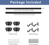 Telescoping Curtain Rods 28-48 Inch