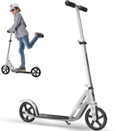 LEEYV Adjustable Height Foldable Kick Scooter for Kids and Adults with Big Wheels
