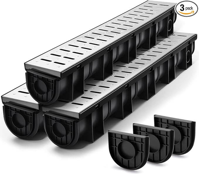 HDPE Channel Drain 39.4x5.9x5.1 Inches
