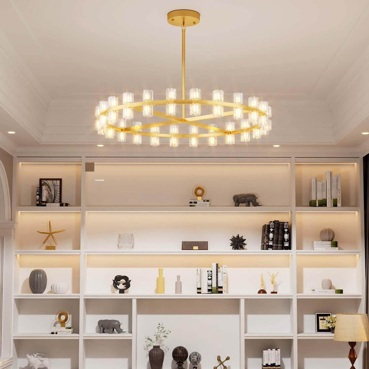 40-Light Gold Chandelier