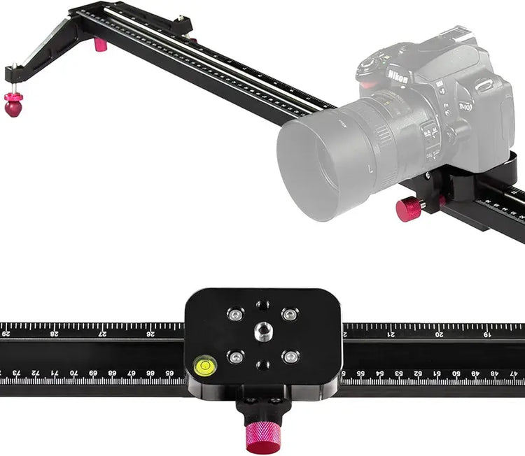 LimoStudio 48 inch Rail Video Stabilization System for DSLR Camera Dolly Track Motion Slider, Tripod Mountable and Carry Bag, Photo Video Studio AGG2574