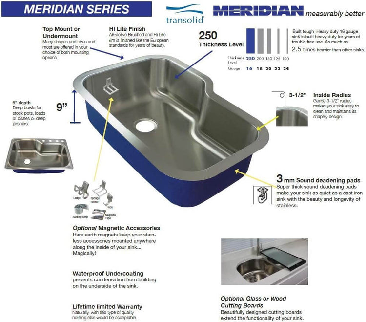 Stainless Steel Undermount Single Bowl Sink